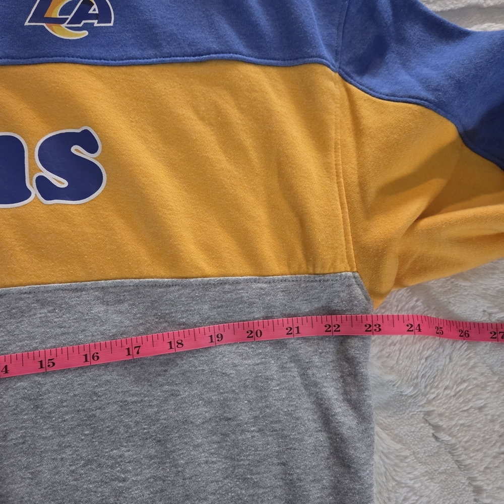 NFL Los Angeles LA Rams Women's Cropped Hoodie Sweater Size L - Picture 7 of 8